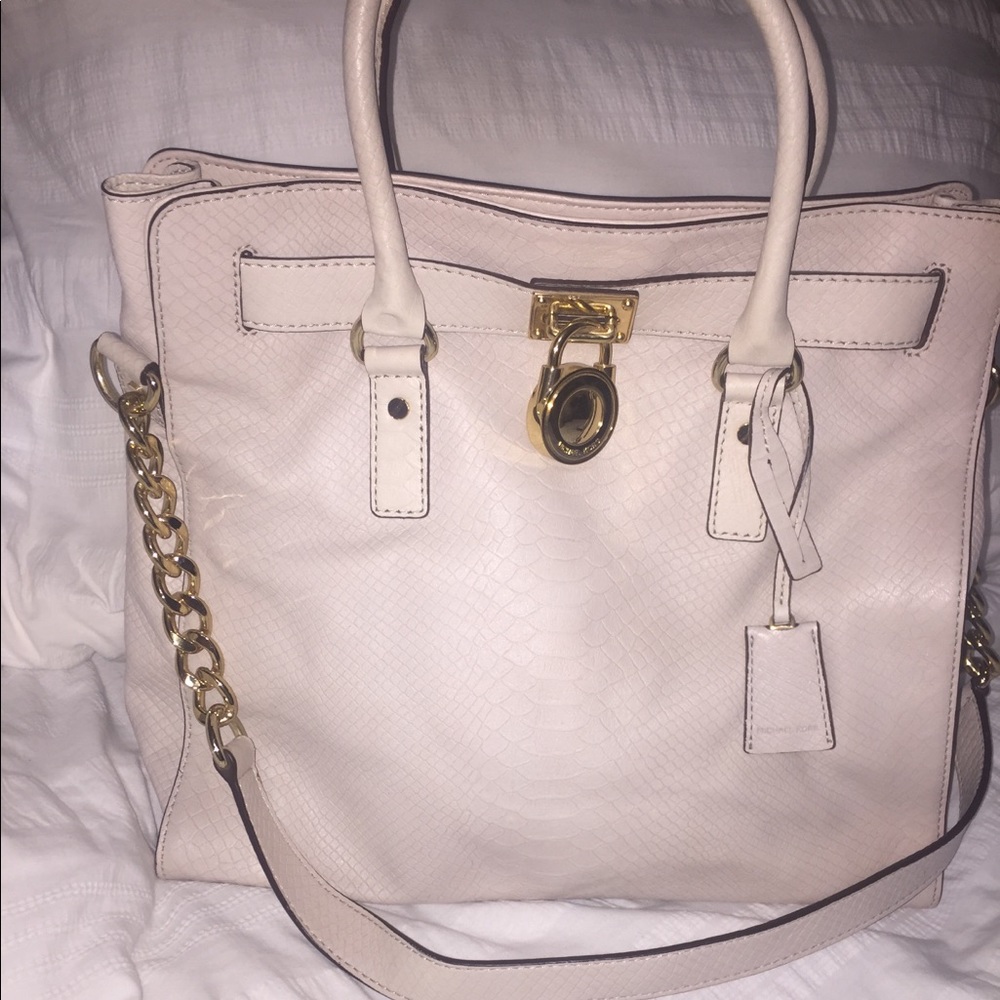 Michael Kors Matte Python Leather Hamilton - image 1